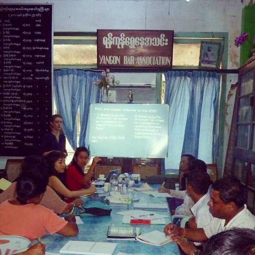 Kezia Tobin delivers lecture to the Yangon Bar Association
